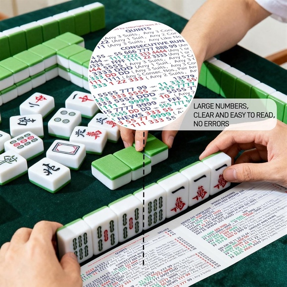 Set of 6 - 2 Mah Jongg Cards, 2 Line Readers, and 2 Card Holders - Picture 5 of 7